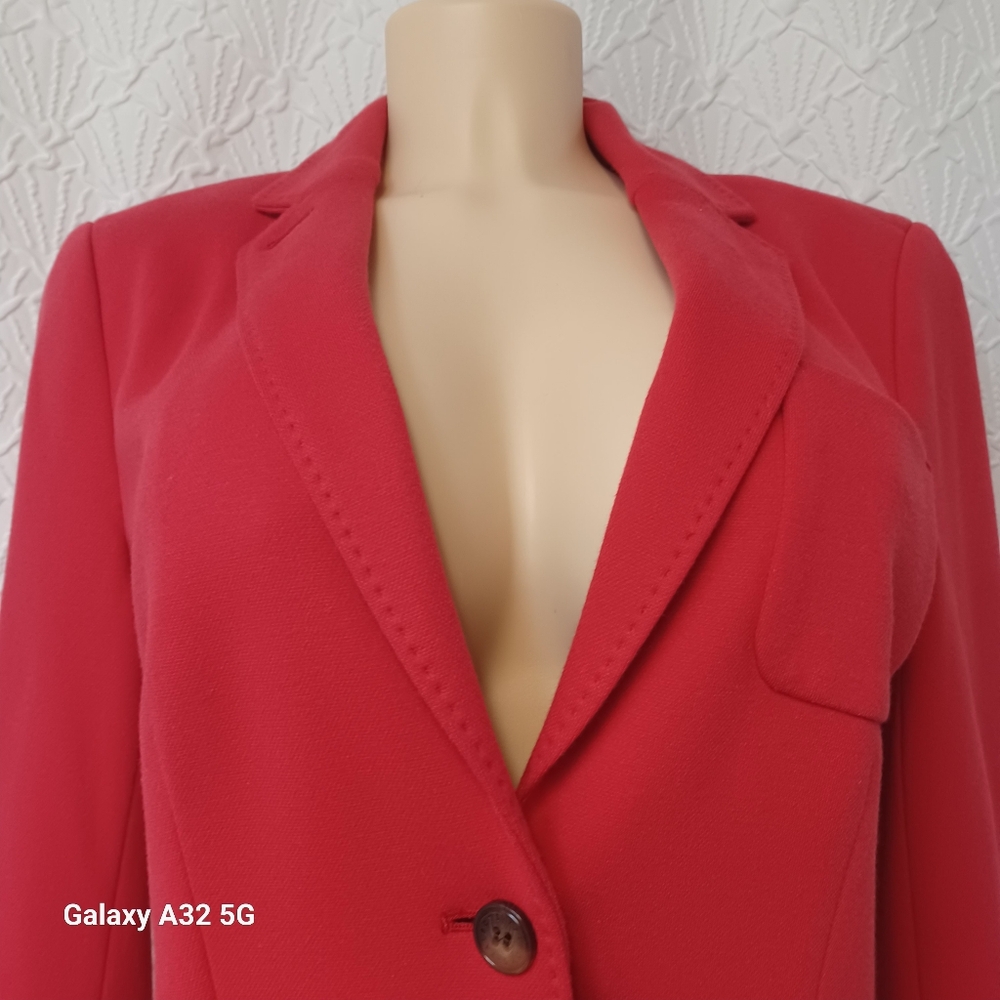 Talbots Vibrant Red Blazer elegance and comfort  Size 8 - Picture 13 of 16